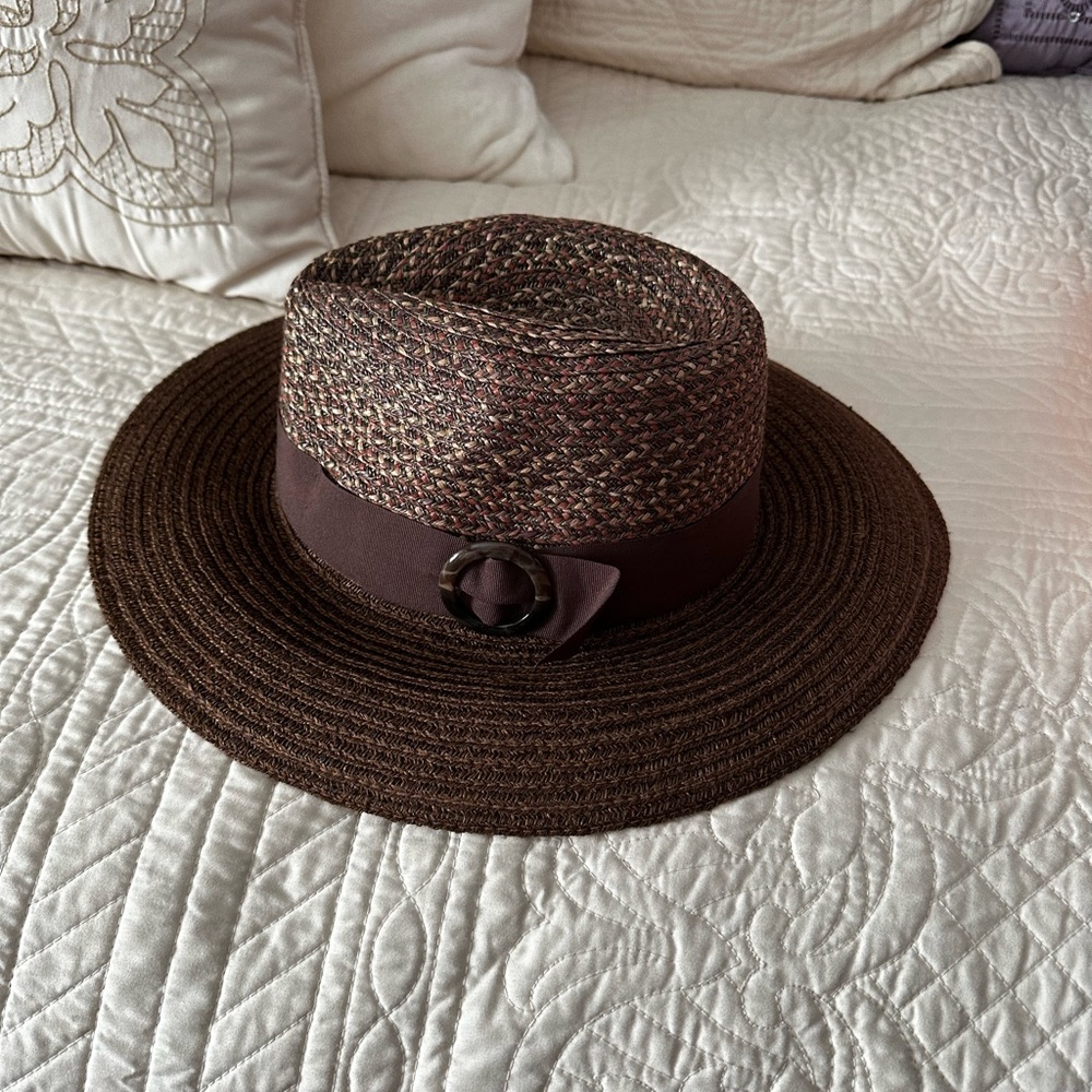 Goorin Bros. Wide Brim Fedora Straw Hat - Size Medium